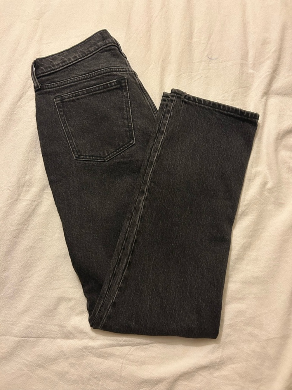 Abercrombie & Fitch Women's Straight Leg Jeans — Washed Black